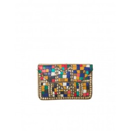 Bolso Fiesta Metalico Mosaico Colores