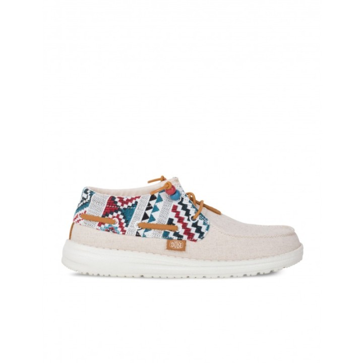 HEY DUDE Mocasines Abotinados Tela Casual Beige