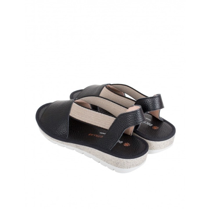 DOCTOR CUTILLAS Sandalias Piel Elasticos Negras