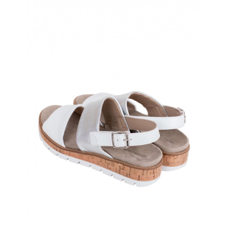 DOCTOR CUTILLAS Sandalias Piel Metalizadas Blancas