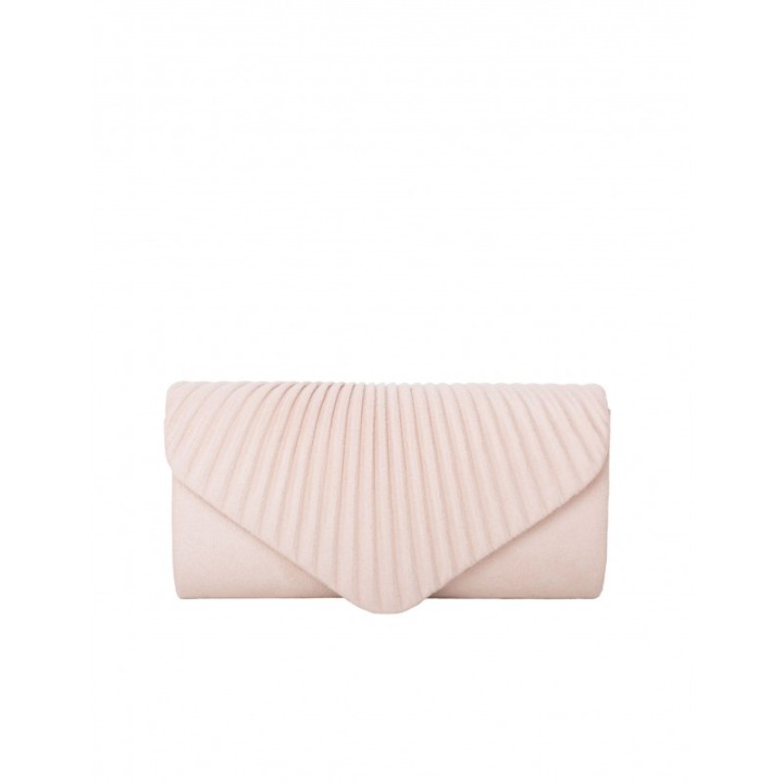 Bolso Fiesta Solapa Fruncida Nude