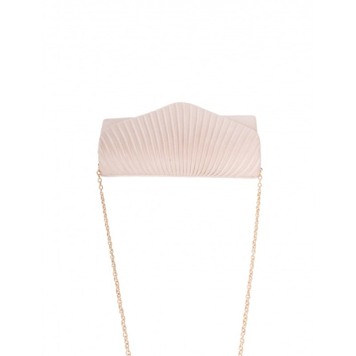 Bolso Fiesta Solapa Fruncida Nude