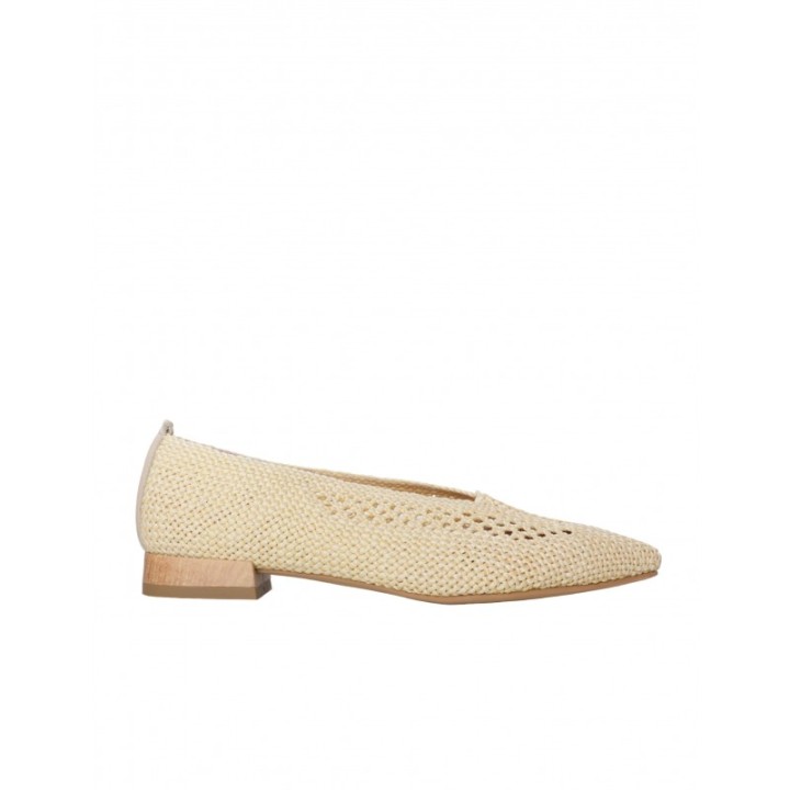 Bailarinas Rafia Trenzada Beige PERA LIMONERA