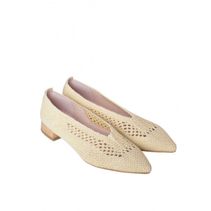 Bailarinas Rafia Trenzada Beige PERA LIMONERA