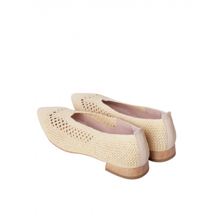 Bailarinas Rafia Trenzada Beige PERA LIMONERA