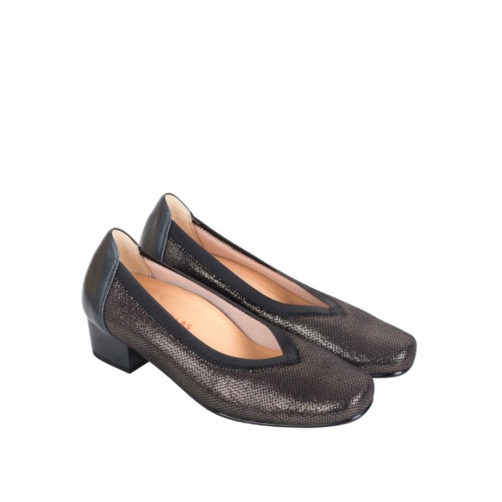 DOCTOR CUTILLAS Zapatos Tacon Bajo Negros