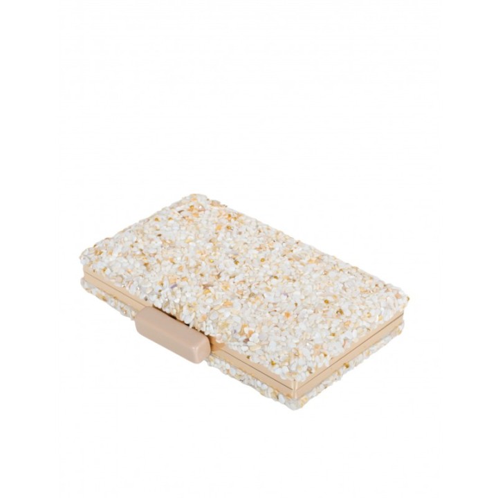 Clutch Fiesta Piedras Beige