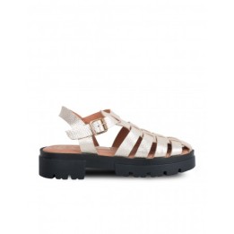 Sandalias Cangrejeras Suela Dentada Doradas