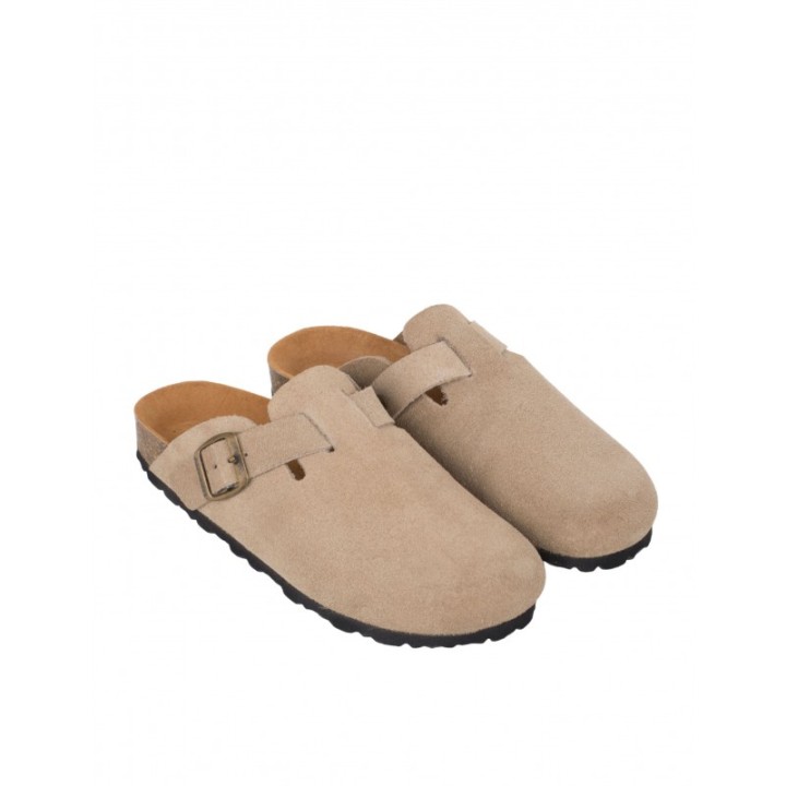 AUTENTI Zuecos Bio Hebilla Taupe