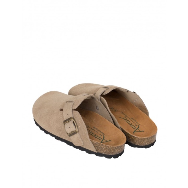 AUTENTI Zuecos Bio Hebilla Taupe