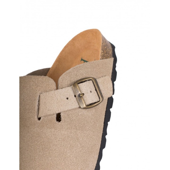 AUTENTI Zuecos Bio Hebilla Taupe