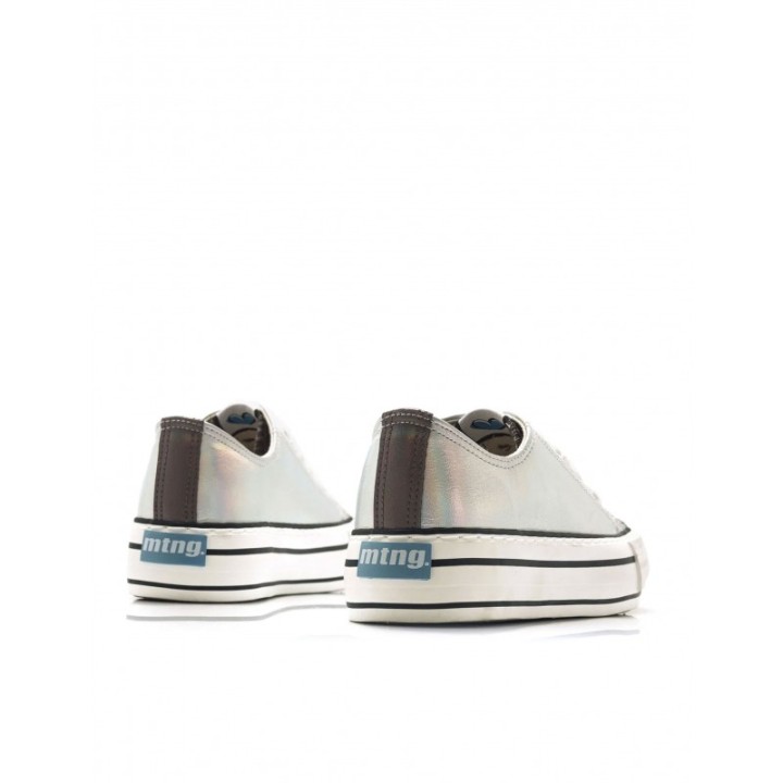 MUSTANG Zapatillas Puntera Goma Plateadas