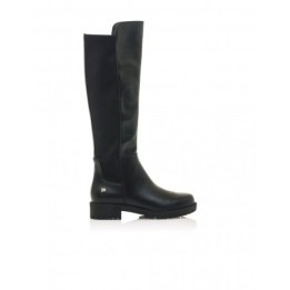 MUSTANG Botas Altas Planas Negras