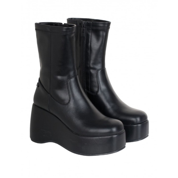 MUSTANG Botines Maxi Plataforma Bloque Negros
