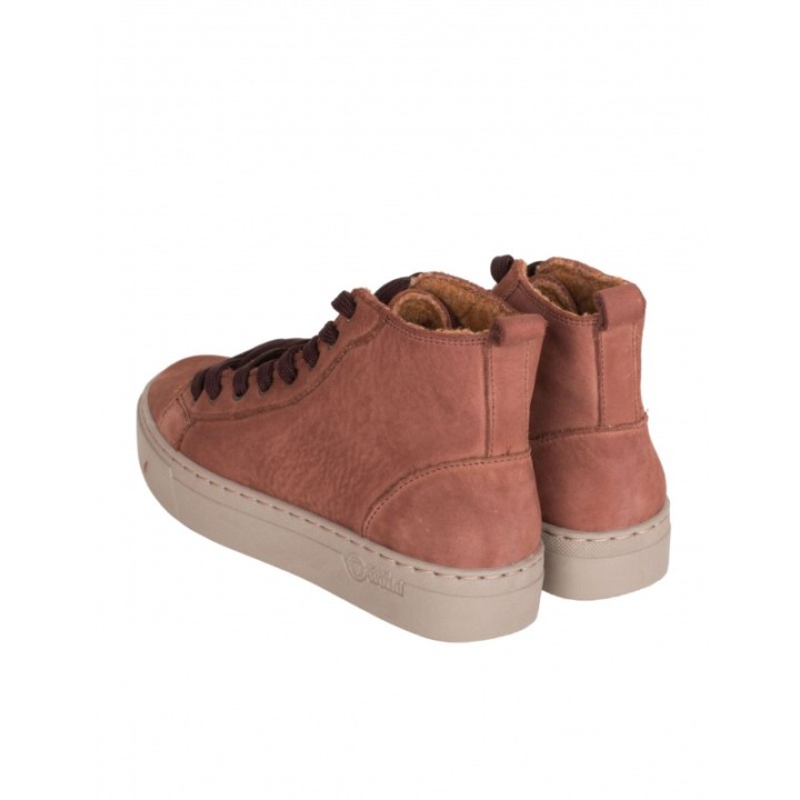 NATURAL WORLD Botines Cordones Casual Plataforma Cuero