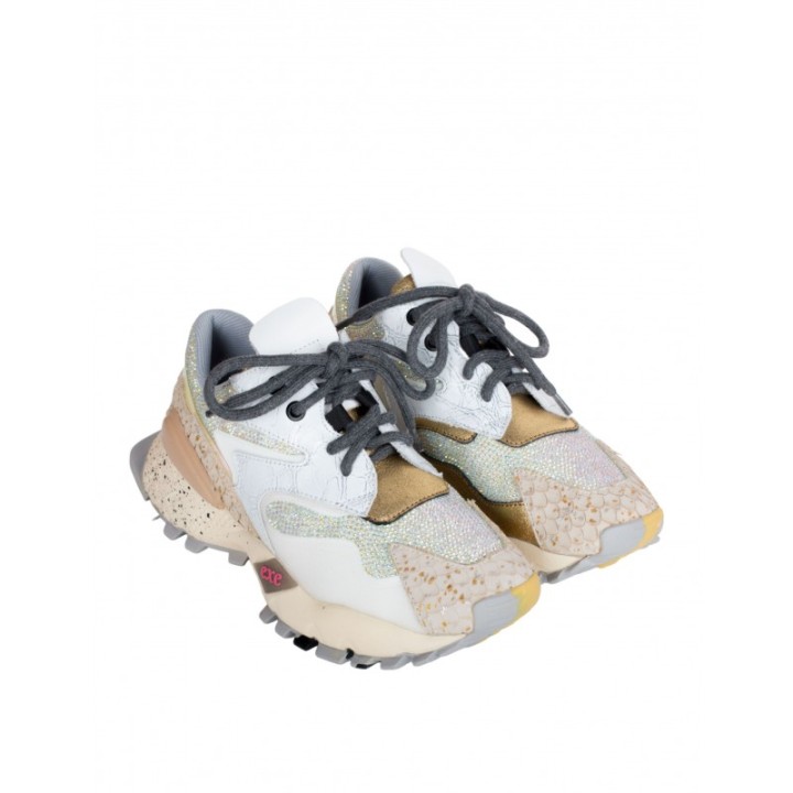 EXe Zapatillas Plataforma Brillos