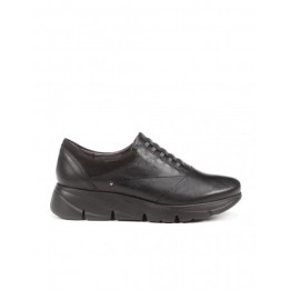 FLUCHOS Zapatos Cordones Elasticos Negros