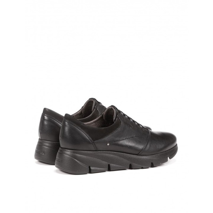 FLUCHOS Zapatos Cordones Elasticos Negros