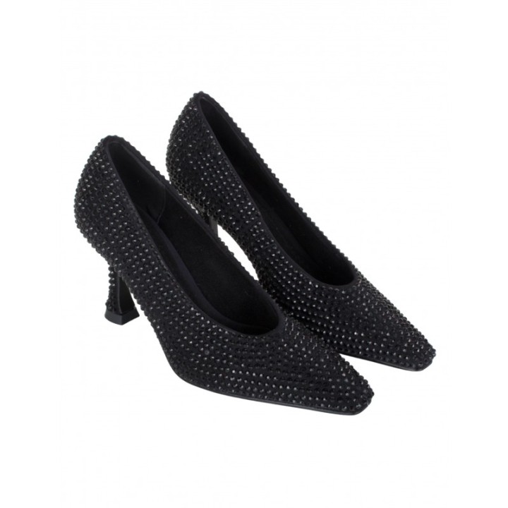 Zapatos Salon Brillos Negros