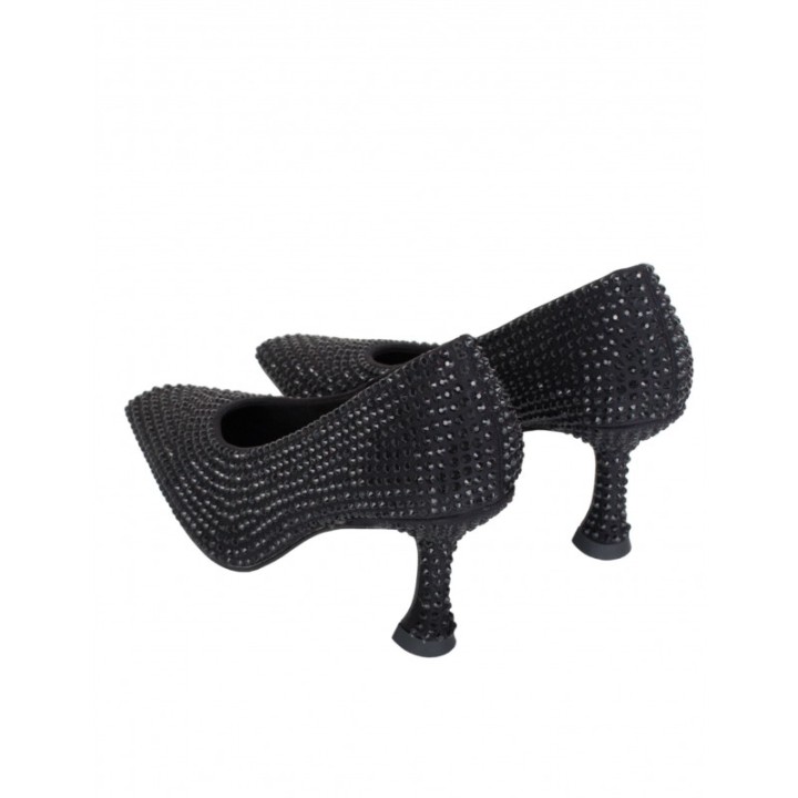 Zapatos Salon Brillos Negros