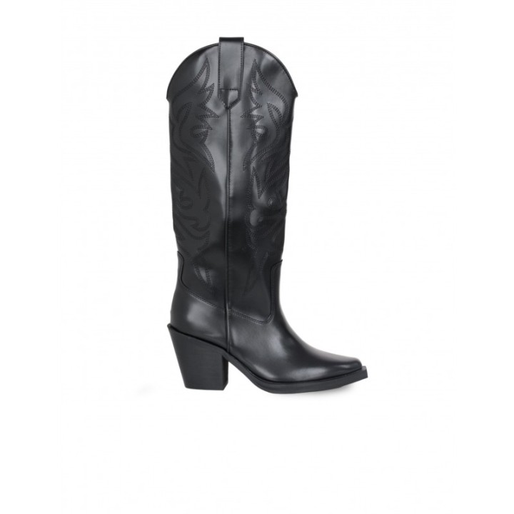 Botas Camperas Altas Tacon Negras