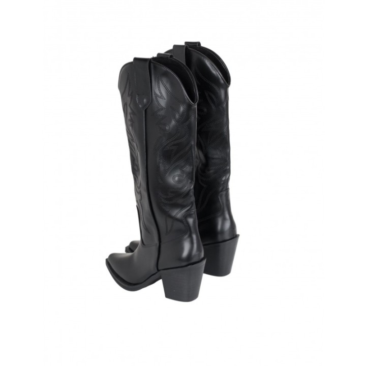Botas Camperas Altas Tacon Negras
