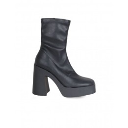 Botines Tacon Plataforma Negros