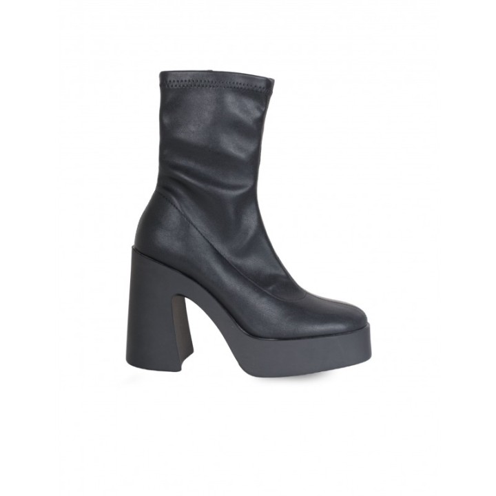Botines Tacon Plataforma Negros