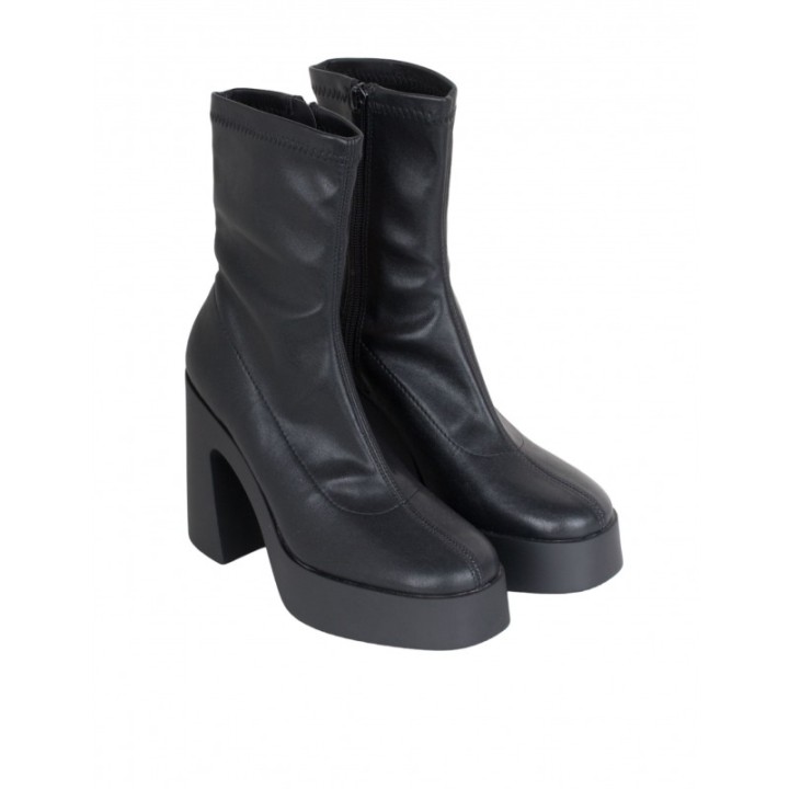 Botines Tacon Plataforma Negros