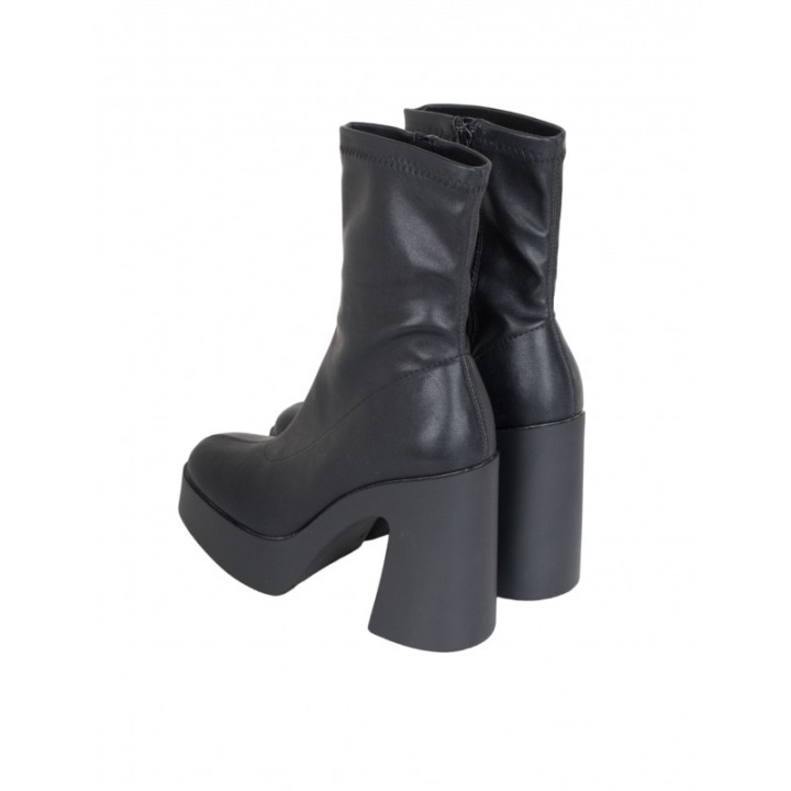 Botines Tacon Plataforma Negros