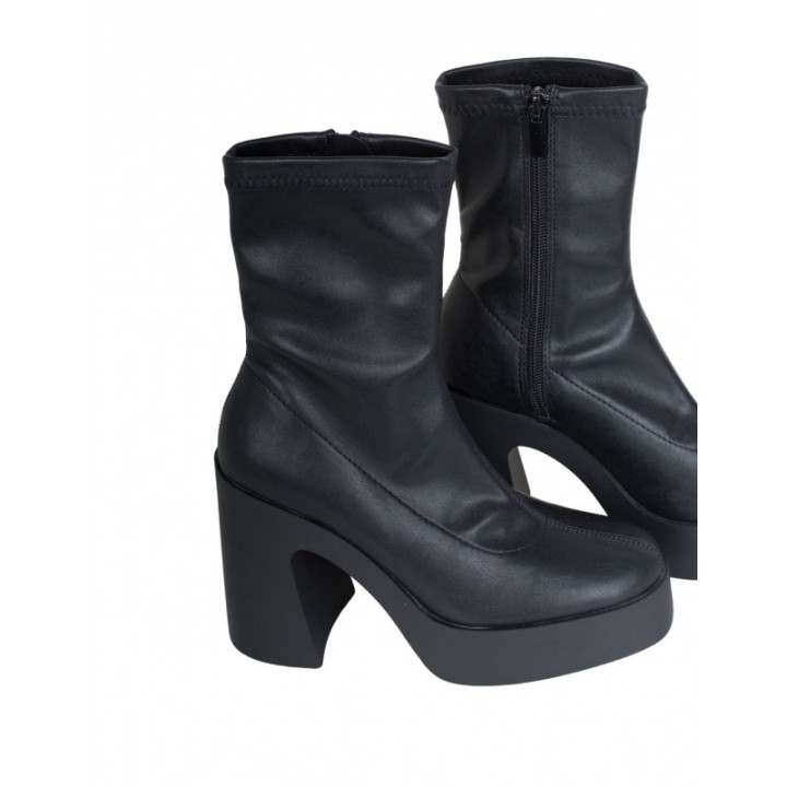 Botines Tacon Plataforma Negros