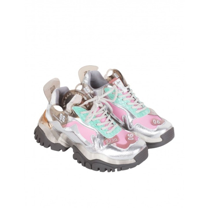 EXe Zapatillas Plataforma Metalizadas