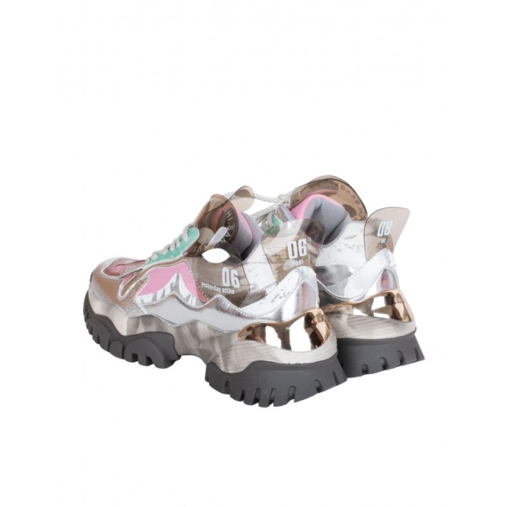 EXe Zapatillas Plataforma Metalizadas