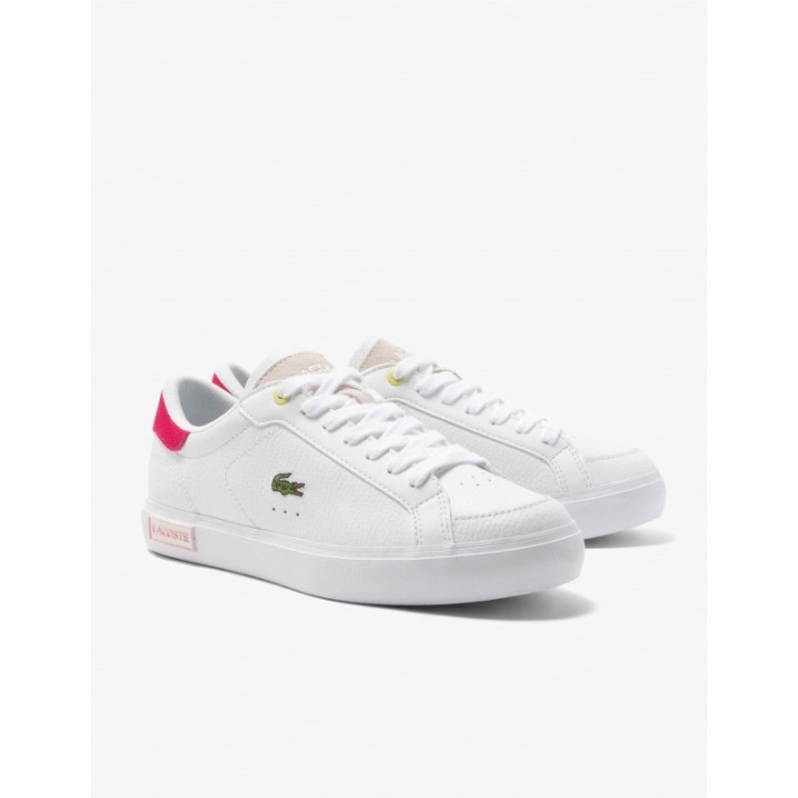 LACOSTE Zapatillas Piel Powercourt Blancas