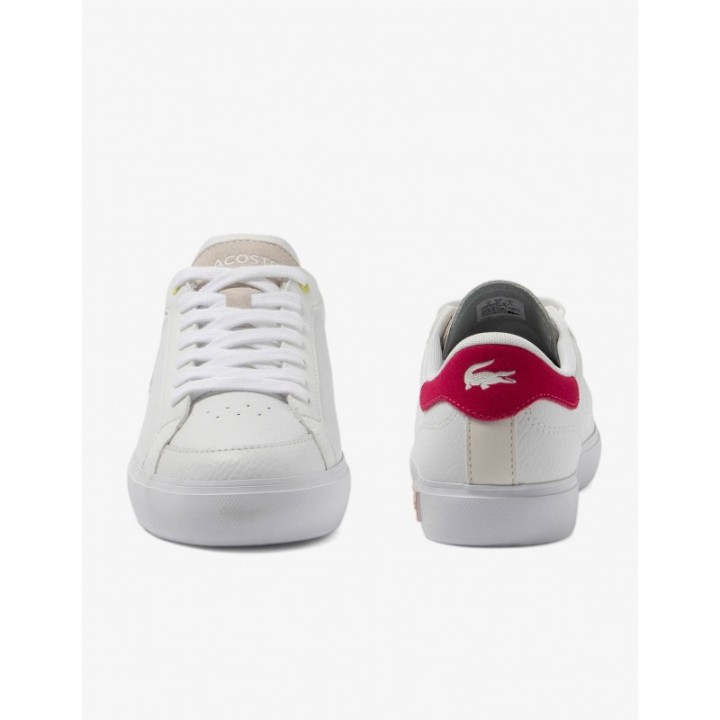 LACOSTE Zapatillas Piel Powercourt Blancas