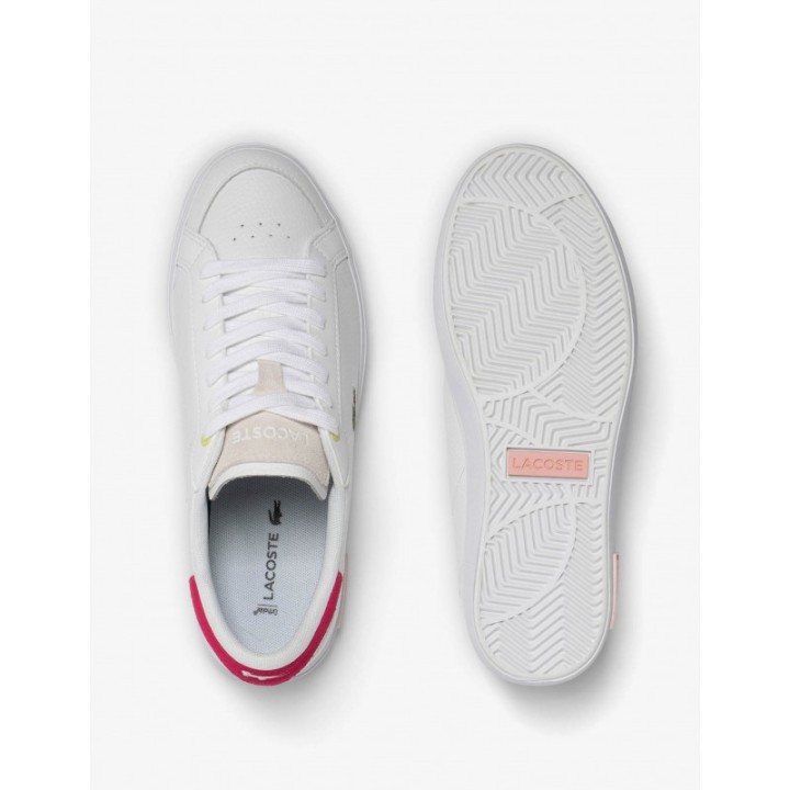 LACOSTE Zapatillas Piel Powercourt Blancas