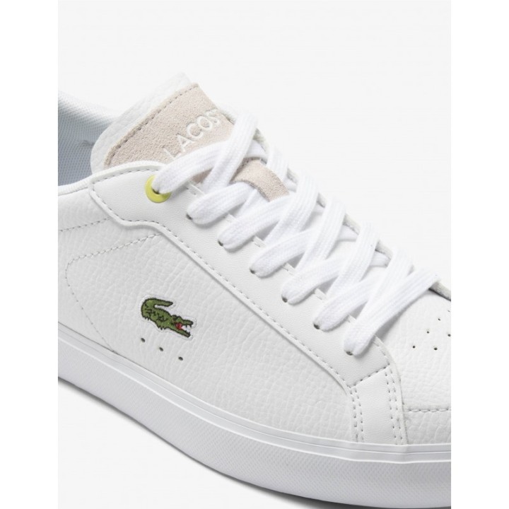 LACOSTE Zapatillas Piel Powercourt Blancas