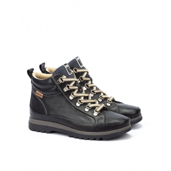 PIKOLINOS Botines Casual Cordones Mujer Negras