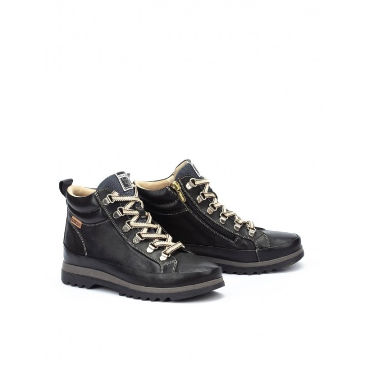 PIKOLINOS Botines Casual Cordones Mujer Negras