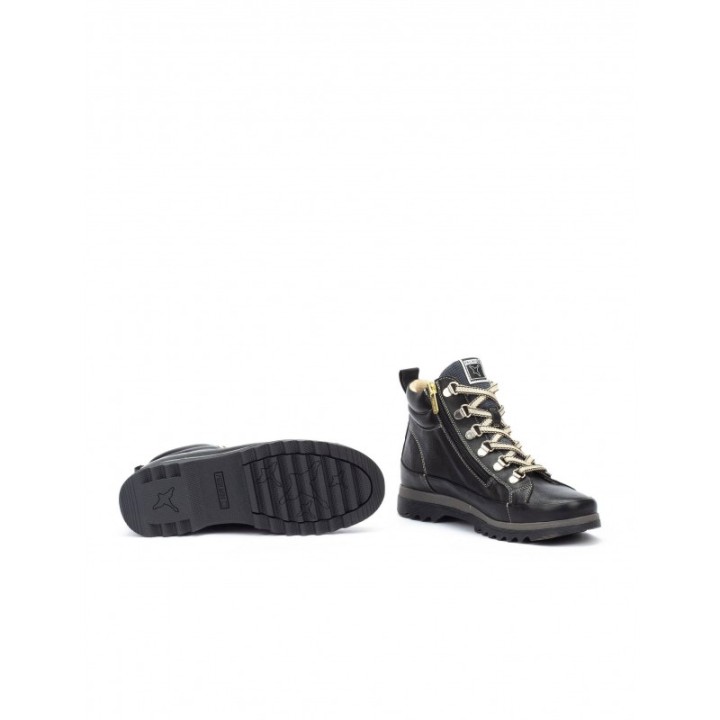 PIKOLINOS Botines Casual Cordones Mujer Negras