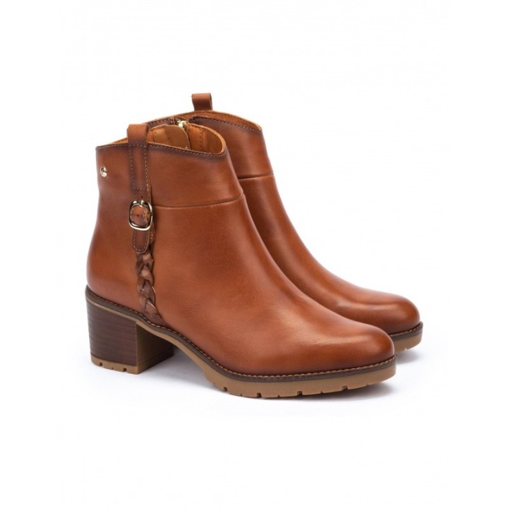 PIKOLINOS Botines Tacon Cuadrado Cuero