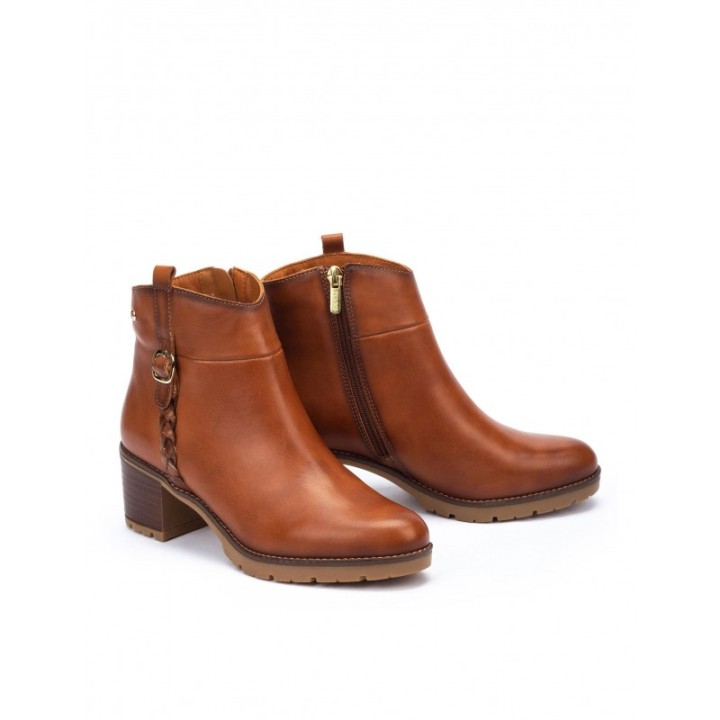 PIKOLINOS Botines Tacon Cuadrado Cuero