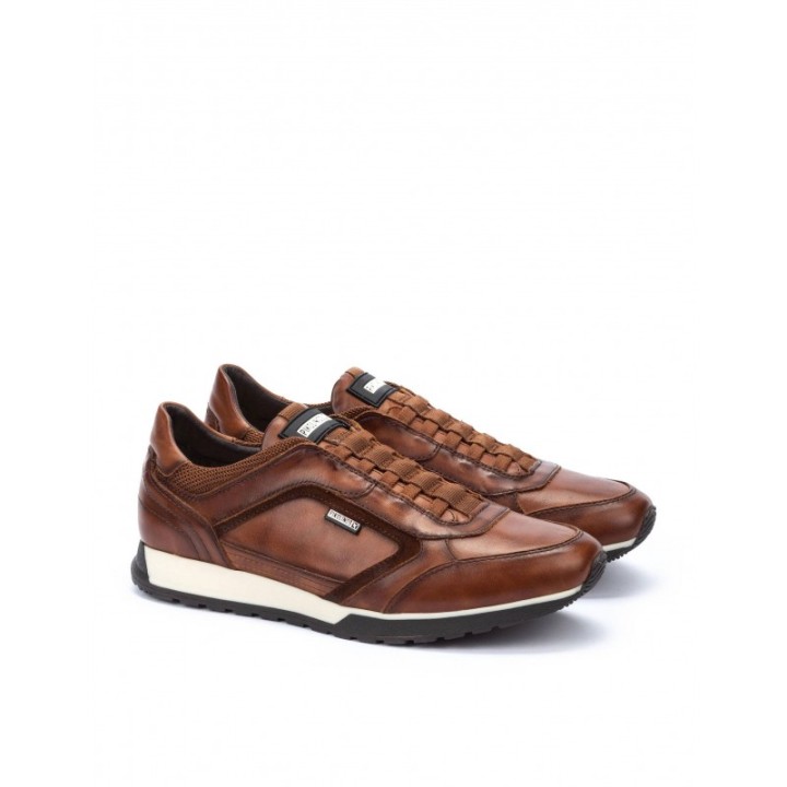 PIKOLINOS Zapatillas Vestir Cordones Elasticos Cuero
