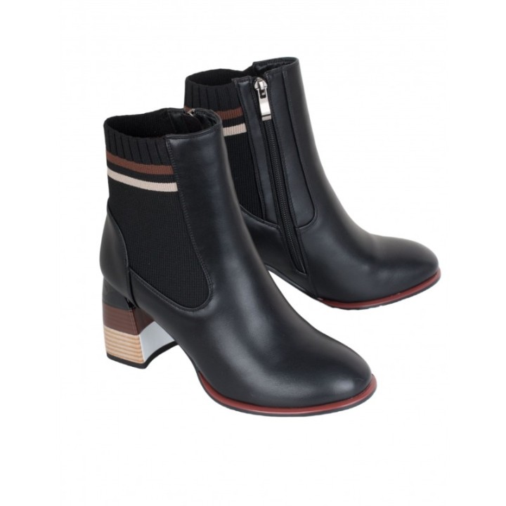 Botines Calcetin Tacon Original Retro