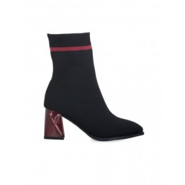 Botines Calcetin Tacon Original Negros