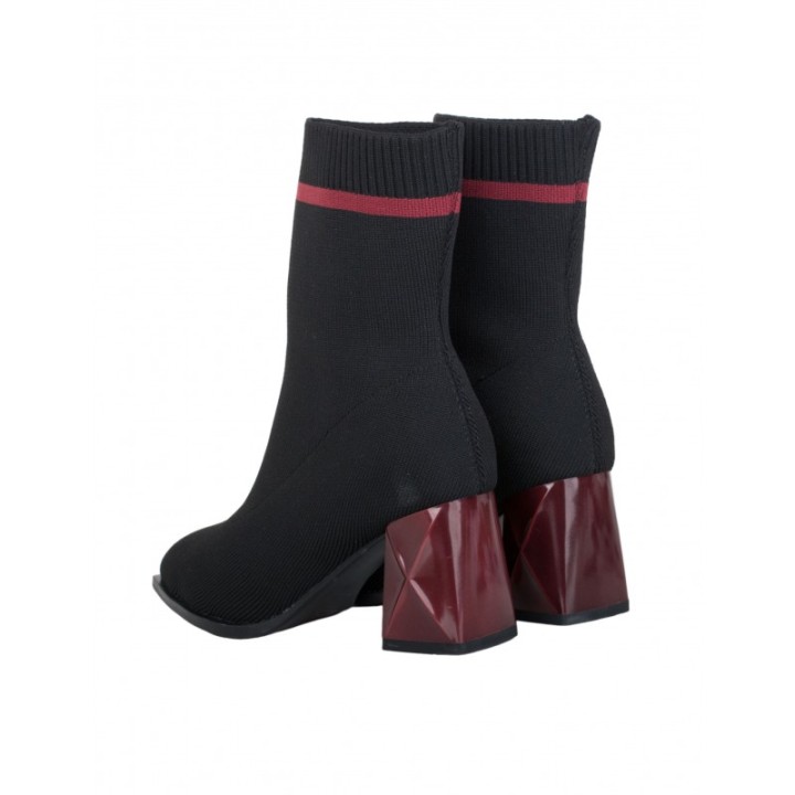 Botines Calcetin Tacon Original Negros