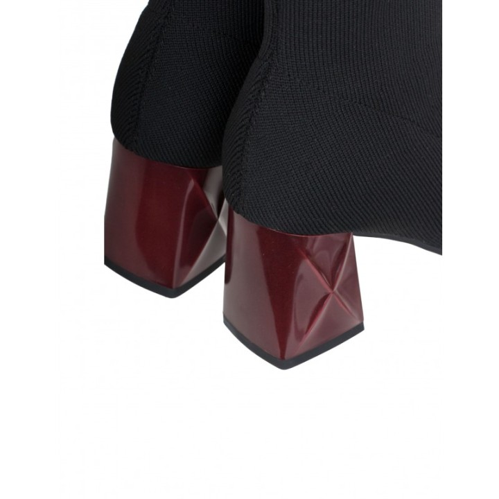 Botines Calcetin Tacon Original Negros