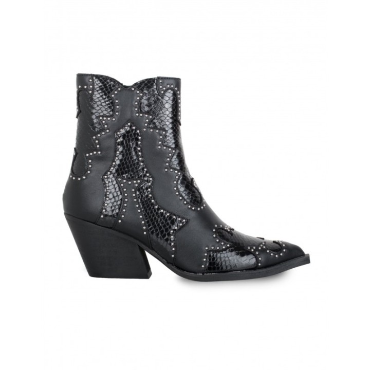 Botines Cowboy Tachuelas Negros