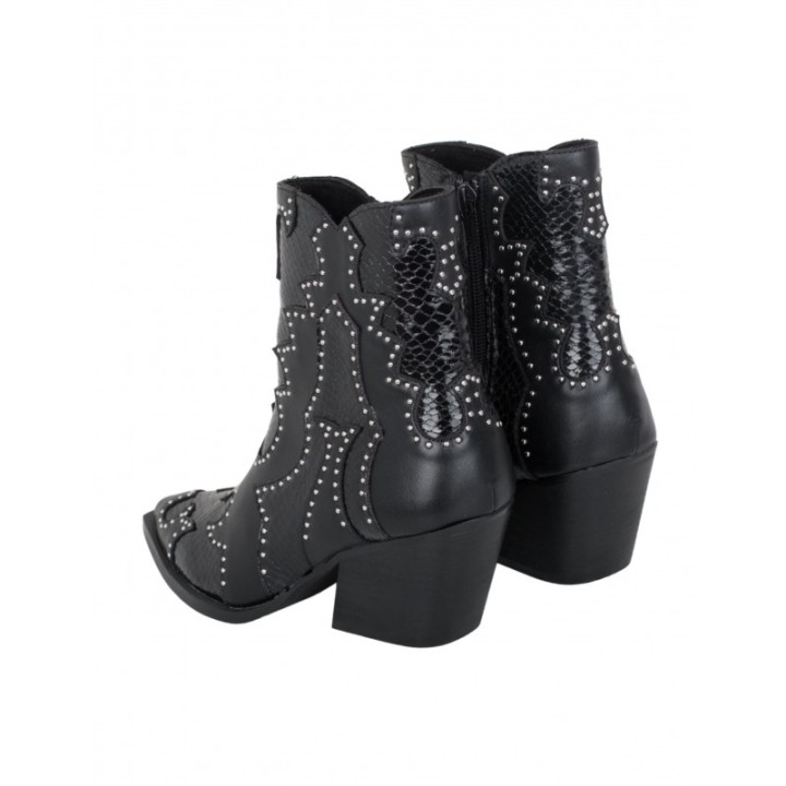 Botines Cowboy Tachuelas Negros
