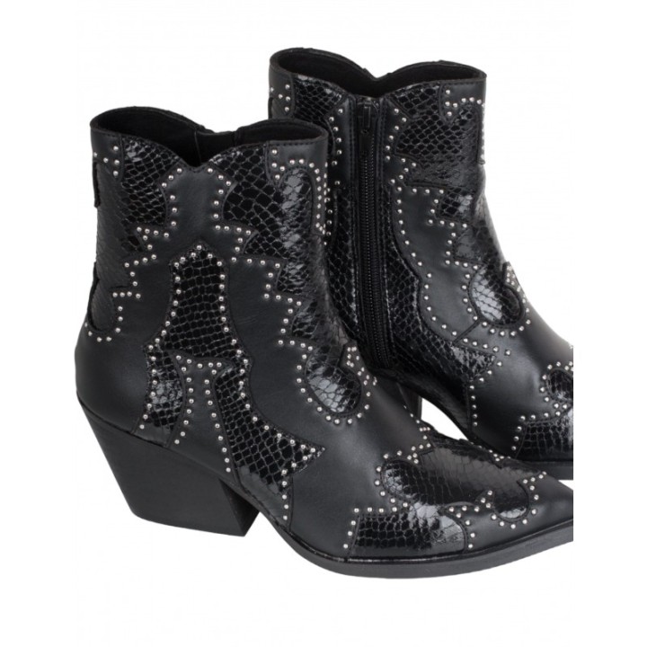 Botines Cowboy Tachuelas Negros